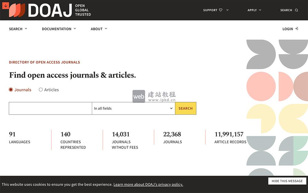 DOAJ:一个免费、开放的学术期刊目录数据库