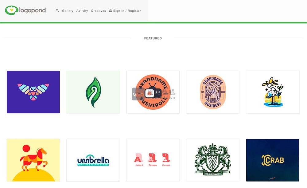 Logopond：一个专注于展示和分享各类logo设计作品的国外网站