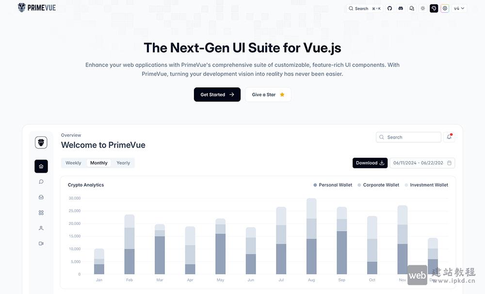 PrimeVue：一个免费开源、优雅好用的Vue3 UI组件库