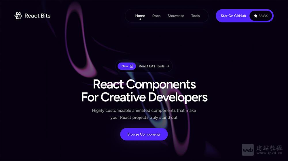 ReactBits：免费开源的动画化可交互React组件库