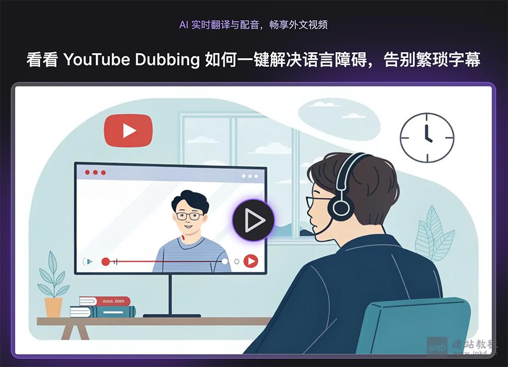 YouTube Dubbing：AI视频配音浏览器插件，一键跨越语言障碍