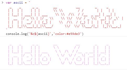 console.log输出图片和ascii